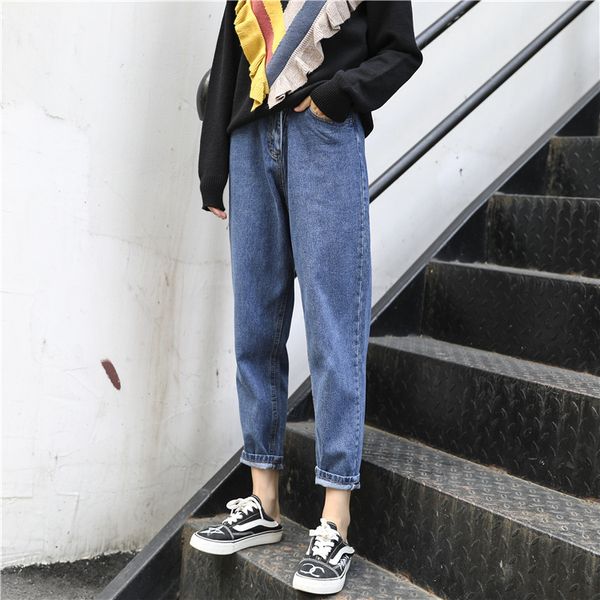 women's jeans high waist fashion women winter large size 5xl fat students girls mm harlan loose casual thin daddy carrot pants, Blue
women's jeans high waist fashion women winter large size 5xl fat students girls mm harlan loose casual thin daddy carrot pants, Blue