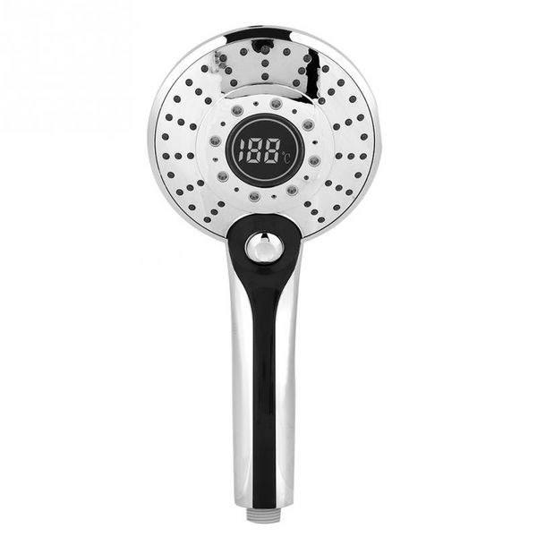 digital led shower head w/ 3-color temperature controller handheld silver electroplating led light 3 spraying mode shower head
digital led shower head w/ 3-color temperature controller handheld silver electroplating led light 3 spraying mode shower head