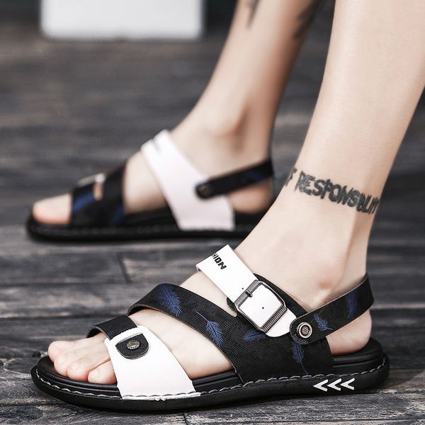 leather men sandals fashion gladiator summer sandals beach slippers slip on water men shoes zapatos sandalias hombre, Black
leather men sandals fashion gladiator summer sandals beach slippers slip on water men shoes zapatos sandalias hombre, Black