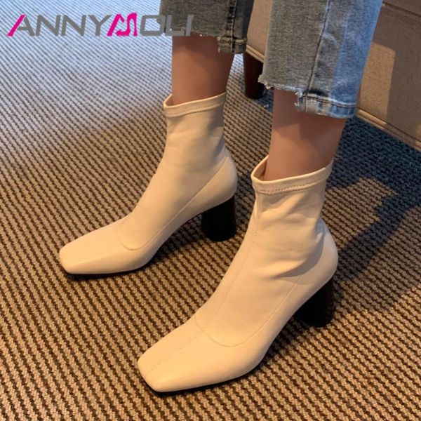 boots annymoli women ankle shoes square toe chunky heels short slip-on high heel stretch female autumn winter black
boots annymoli women ankle shoes square toe chunky heels short slip-on high heel stretch female autumn winter black