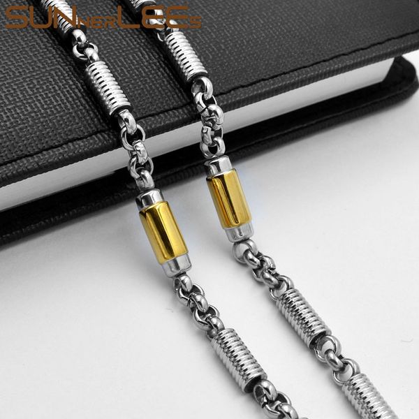 sunnerlees jewelry stainless steel necklace 6mm geometric link chain silver color gold plated men women gift sc144
sunnerlees jewelry stainless steel necklace 6mm geometric link chain silver color gold plated men women gift sc144