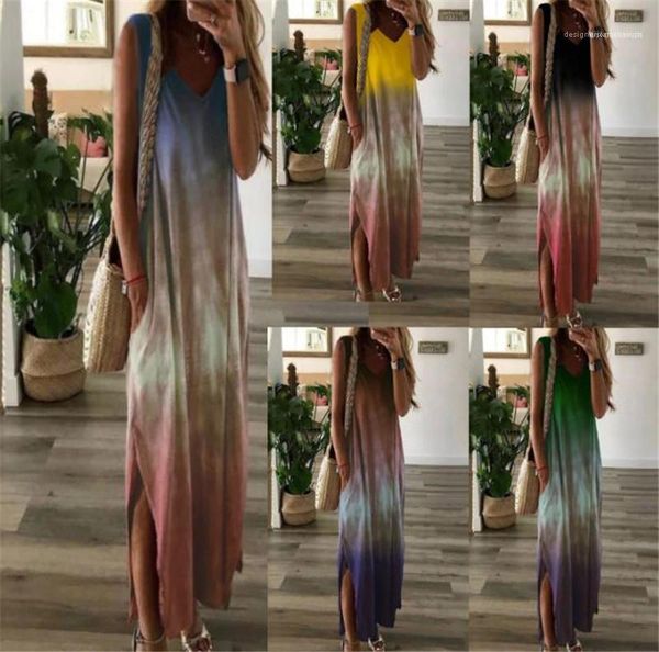 fashion spaghetti strap gradient color split dress casual women summer dresses tie dyed v neck women dresses, Black;gray
fashion spaghetti strap gradient color split dress casual women summer dresses tie dyed v neck women dresses, Black;gray