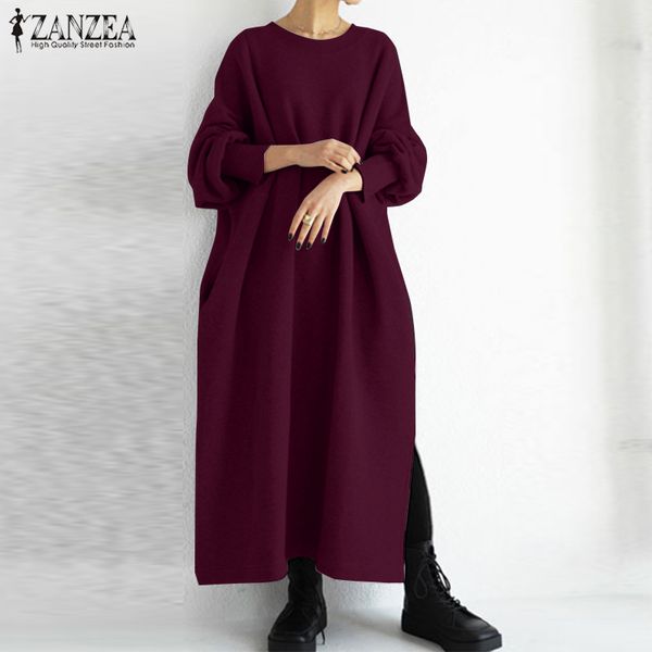zanzea autumn winter sundress casual long sleeve loose sweatshirt dress split hem long vestidos solid baggy fleece pullover 5xl, Black;gray
zanzea autumn winter sundress casual long sleeve loose sweatshirt dress split hem long vestidos solid baggy fleece pullover 5xl, Black;gray