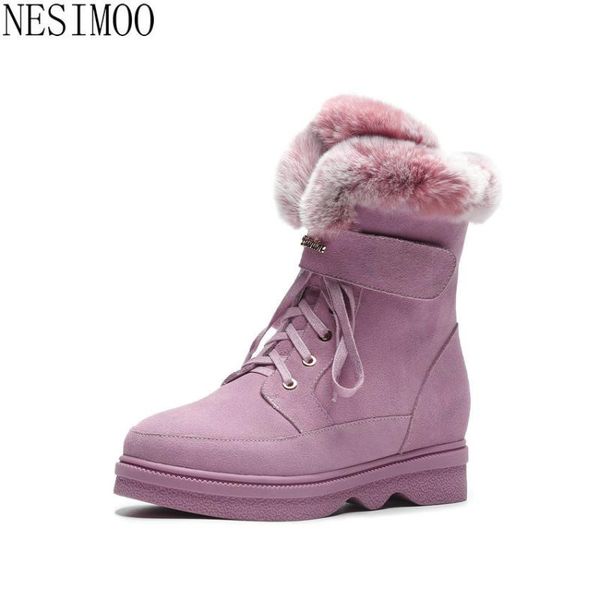 nesimoo 2021 cow suede wedges ankle boots keep warm round toe fashion snow boots hook&loop zipper lace up women shoes size 34-40, Black
nesimoo 2021 cow suede wedges ankle boots keep warm round toe fashion snow boots hook&loop zipper lace up women shoes size 34-40, Black