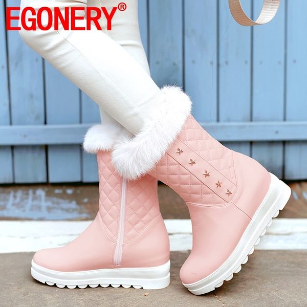 egonery winter new sweet snow boots outside warm comfortable round toe rivet round toe women shoes drop shipping size 33-43, Black 
egonery winter new sweet snow boots outside warm comfortable round toe rivet round toe women shoes drop shipping size 33-43, Black