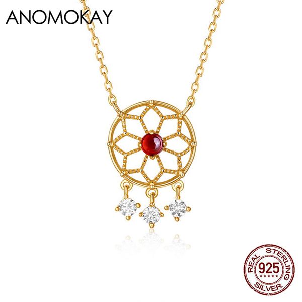 anomokay trendy hollow out dreamcatcher gold color necklace for women girl gift 100% sterling 925 silver necklace with zircon
anomokay trendy hollow out dreamcatcher gold color necklace for women girl gift 100% sterling 925 silver necklace with zircon