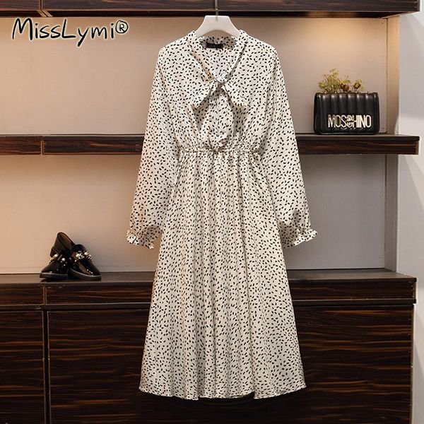 l-5xl plus size women print dress autumn 2020 fashion bow collar long sleeve elastic high waist loose casual floral dresses, Black;gray
l-5xl plus size women print dress autumn 2020 fashion bow collar long sleeve elastic high waist loose casual floral dresses, Black;gray