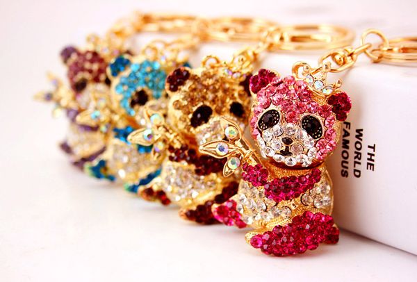lovely rhinestone panda keychain crystal bag pendant key ring chains holder women keyring for car fashion jewelry, Silver
lovely rhinestone panda keychain crystal bag pendant key ring chains holder women keyring for car fashion jewelry, Silver