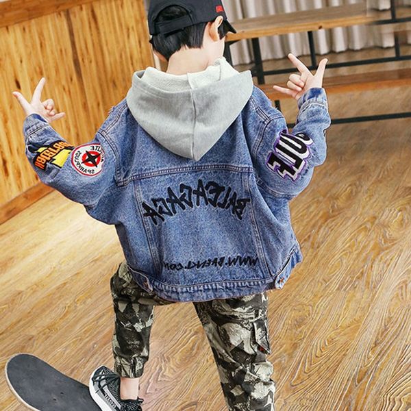 boys jacket spring summer kids coat jeans turn down collar for teenage korean fashion children clothing 2020 new 3-12years, Blue;gray
boys jacket spring summer kids coat jeans turn down collar for teenage korean fashion children clothing 2020 new 3-12years, Blue;gray
