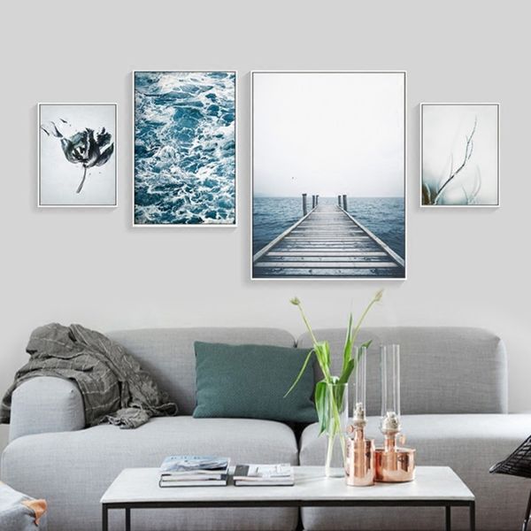 nordic poster landscape canvas painting posters and prints blue sea wall pictures for living room modern home decoration prints
nordic poster landscape canvas painting posters and prints blue sea wall pictures for living room modern home decoration prints