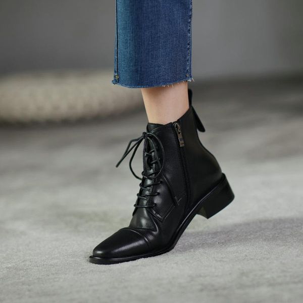 sklfgxzy women boots ankle boots genuine leather martin black lace-up 2020 new autumn winter cowhide women shoes
sklfgxzy women boots ankle boots genuine leather martin black lace-up 2020 new autumn winter cowhide women shoes