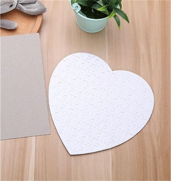 Sublimation Blank Jigsaw White Love Heart Paper Printing Ps Puzzle Smooth Heat Transfer Toys Kids Originality 2 3xm F2