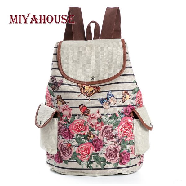 miyahouse retro floral printed canvas backpack for teenagers striped butterfly design school bags girls travel rucksack
miyahouse retro floral printed canvas backpack for teenagers striped butterfly design school bags girls travel rucksack