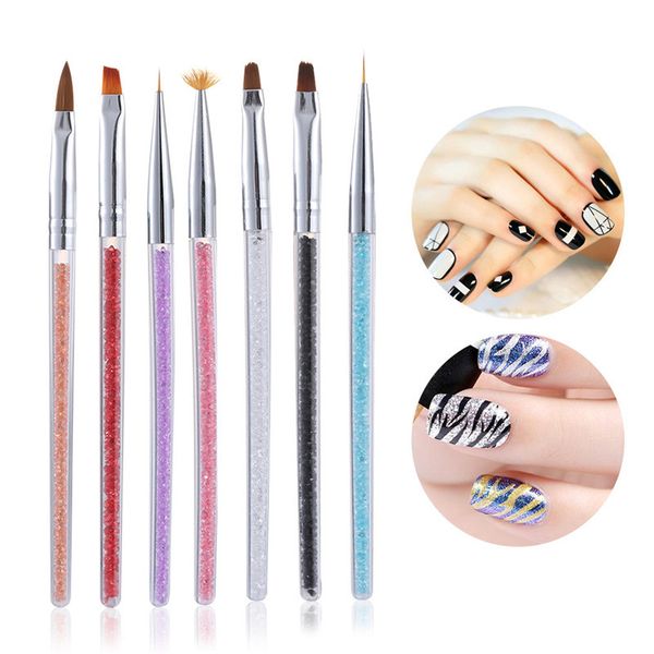 7pcs acrylic nail brush set nail art brush rhinestone acrylic handle pull line painted pen 7 packs manicure brush manicure tool, Yellow
7pcs acrylic nail brush set nail art brush rhinestone acrylic handle pull line painted pen 7 packs manicure brush manicure tool, Yellow