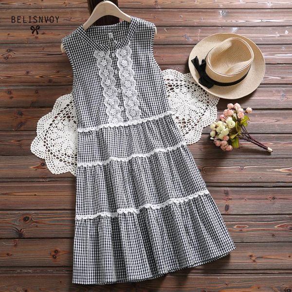 mori girl women summer dress casual vintage sleeveless plaid dress women a-line red black lace elegant dresses mujer vestidos, Black;gray
mori girl women summer dress casual vintage sleeveless plaid dress women a-line red black lace elegant dresses mujer vestidos, Black;gray