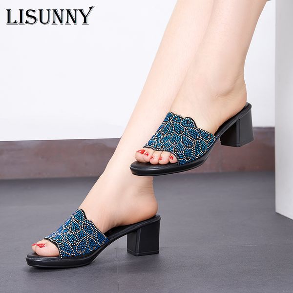 lisunny women slipper's 2020 ladies summer slippers genuine leather shoes women high heels fashion rhinestone summer shoes, Black
lisunny women slipper's 2020 ladies summer slippers genuine leather shoes women high heels fashion rhinestone summer shoes, Black