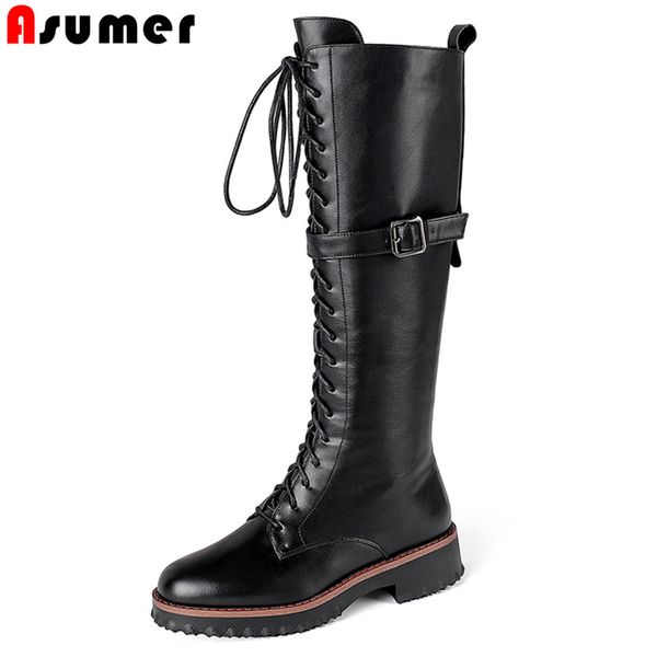 boots asumer 2021 fashion motorcycle women genuine leather knee high buckle low heels casual shoes woman, Black
boots asumer 2021 fashion motorcycle women genuine leather knee high buckle low heels casual shoes woman, Black