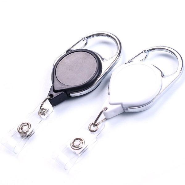 retractable ring lanyard card retractable reels carabiner name pull badge tag reel id badge key style holder chain holder reel black paonnp 
retractable ring lanyard card retractable reels carabiner name pull badge tag reel id badge key style holder chain holder reel black paonnp