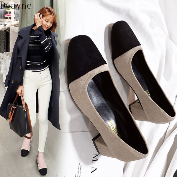 women's shoes 2020 spring new square heel suede high heels fashion casual square head mixed color professional work shoes pumps, Black
women's shoes 2020 spring new square heel suede high heels fashion casual square head mixed color professional work shoes pumps, Black