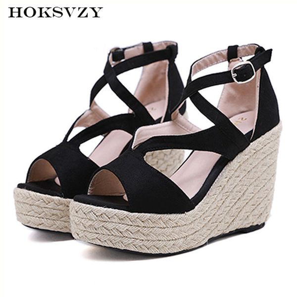 hoksvzy 2020 summer new fashion women's wedge shoes suede casual high-heeled ladies' sandals, Black
hoksvzy 2020 summer new fashion women's wedge shoes suede casual high-heeled ladies' sandals, Black