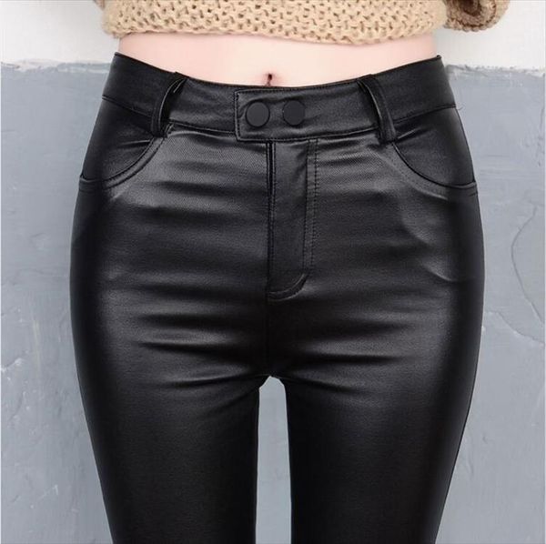 2020 autumn winter women pu leather pants high waisted elastic shiny leggings slim women pencil leather pants women, Black
2020 autumn winter women pu leather pants high waisted elastic shiny leggings slim women pencil leather pants women, Black