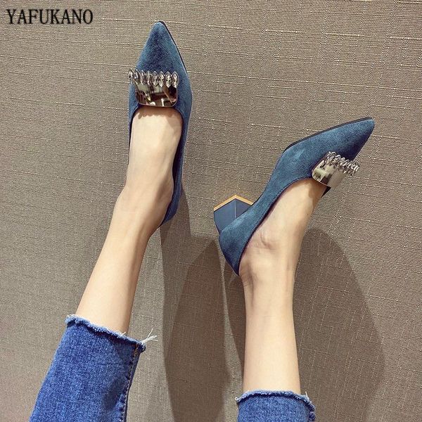 fashion solid flock square heel women pumps brand design pointed rhinestone metal buckle mid heel high heels career work shoes, Black
fashion solid flock square heel women pumps brand design pointed rhinestone metal buckle mid heel high heels career work shoes, Black
