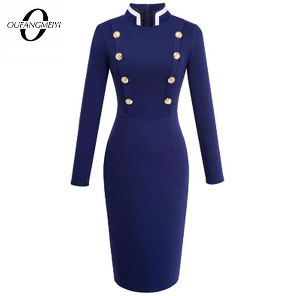 casual dresses women vintage autumn winter long sleeve navy blue stand collar double-breasted button business work bodycon pencil dress eb41, Black;gray
casual dresses women vintage autumn winter long sleeve navy blue stand collar double-breasted button business work bodycon pencil dress eb41, Black;gray