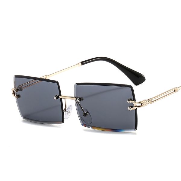 designer rimless cut-edge sunglasses fashion square frame gradient eyewear for men and women square uv protection eyewear, White;black
designer rimless cut-edge sunglasses fashion square frame gradient eyewear for men and women square uv protection eyewear, White;black