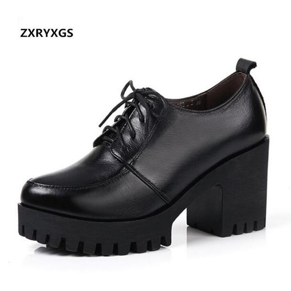 british style lace-up genuine leather shoes woman shoes thick-soled non-slip women high heel 2020 new autumn high heels, Black
british style lace-up genuine leather shoes woman shoes thick-soled non-slip women high heel 2020 new autumn high heels, Black
