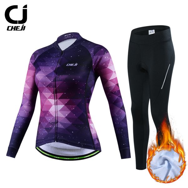 racing sets cheji long sleeve moisture wicking clothing set winter windproof warm bicycle jersey women thermal fleece clothes, Black;blue
racing sets cheji long sleeve moisture wicking clothing set winter windproof warm bicycle jersey women thermal fleece clothes, Black;blue