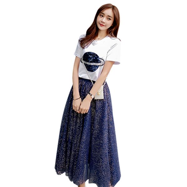 summer dress 2020 sequined planet t-shirt+net yarn sequins two-piece age-reducing super fairy skirts two piece set, Gray
summer dress 2020 sequined planet t-shirt+net yarn sequins two-piece age-reducing super fairy skirts two piece set, Gray