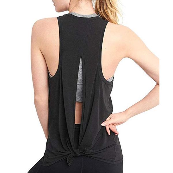 yoga outfits women open back sport solid shirts tie workout racer tank fitness shirt 24, White;red
yoga outfits women open back sport solid shirts tie workout racer tank fitness shirt 24, White;red