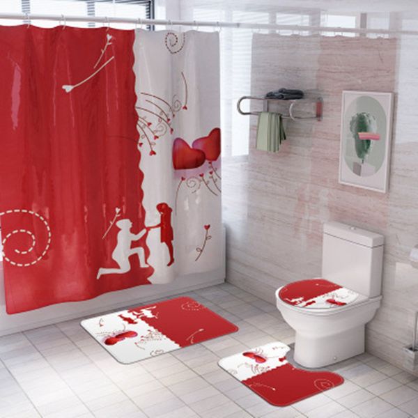 bath mats 4pcs/set bathroom mat set non-slip valentine's day rose petals shower curtain floor washable toilet rug
bath mats 4pcs/set bathroom mat set non-slip valentine's day rose petals shower curtain floor washable toilet rug