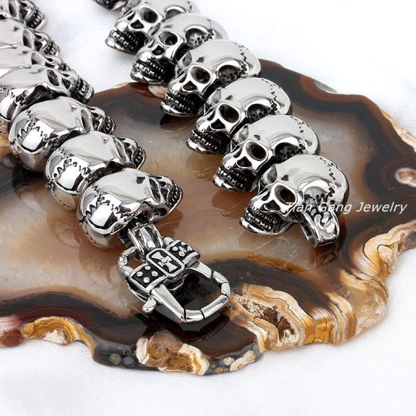 male accessories skull necklace mens stainless steel gothic skeleton necklace fashion jewelry on the neck retro large, Silver
male accessories skull necklace mens stainless steel gothic skeleton necklace fashion jewelry on the neck retro large, Silver