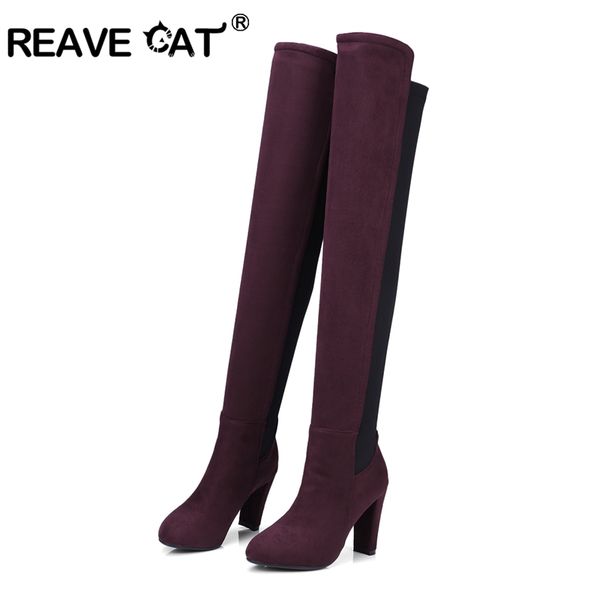 reave cat women boots over the knee high women snow boots fashion winter thigh high shoes woman patchwork a040, Black
reave cat women boots over the knee high women snow boots fashion winter thigh high shoes woman patchwork a040, Black