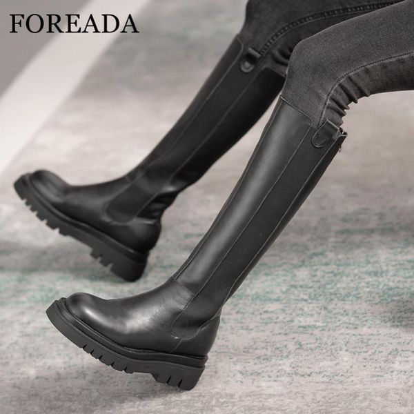boots foreada natural genuine leather knee high heel women platform block long zipper ladies shoes black
boots foreada natural genuine leather knee high heel women platform block long zipper ladies shoes black