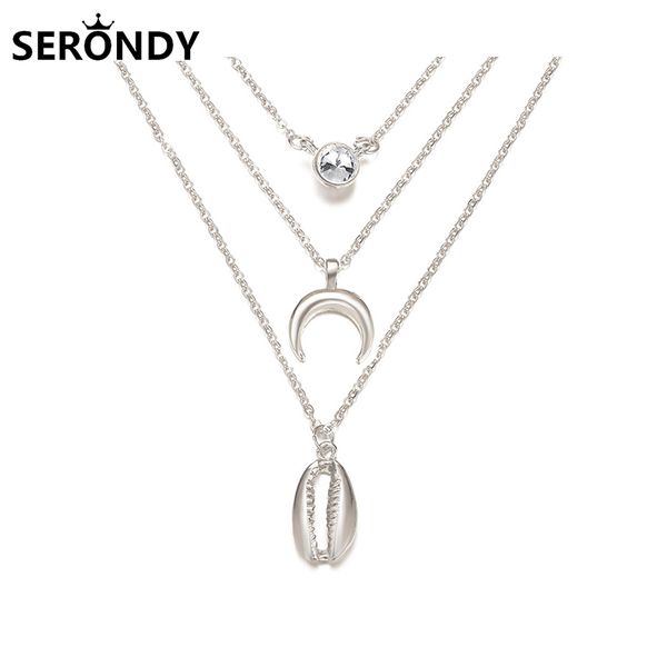 chokers alloy moon shell crystal boho multilayer pendant choker necklace for women chains jewelry 2021 trend aesthetic gift xl10451, Golden;silver
chokers alloy moon shell crystal boho multilayer pendant choker necklace for women chains jewelry 2021 trend aesthetic gift xl10451, Golden;silver