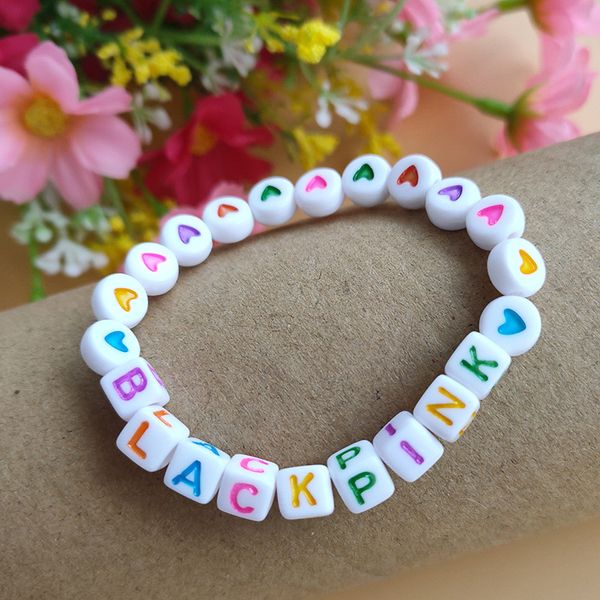 kpop blackpink square bead randomly color bracelets heart design name bracelets jennie jisoo lisa rose fans collection w4, Golden;silver
kpop blackpink square bead randomly color bracelets heart design name bracelets jennie jisoo lisa rose fans collection w4, Golden;silver