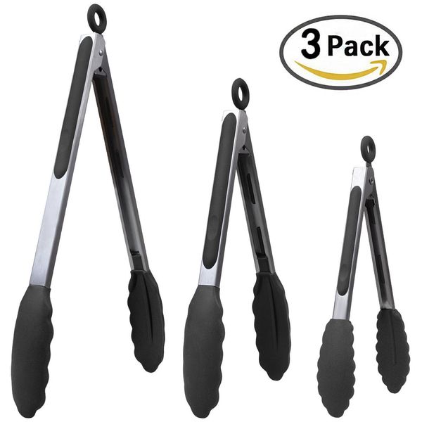 stainless steel barbecue tongs kitchen baking food bread silicone tongs salad tongs cooking tools 3 pack
stainless steel barbecue tongs kitchen baking food bread silicone tongs salad tongs cooking tools 3 pack
