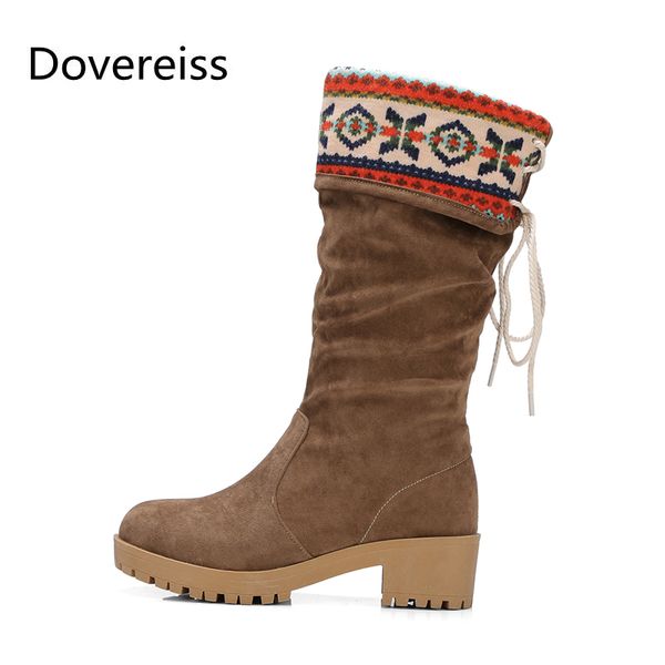 dovereiss fashion winter elegant cross tied pure color brown concise round toe mature retro knee high boots big size 43, Black
dovereiss fashion winter elegant cross tied pure color brown concise round toe mature retro knee high boots big size 43, Black