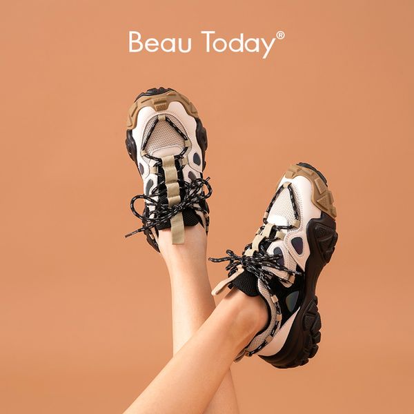 beautoday chunky sneakers women split leather mesh patchwork oversize sole lace-up lady round toe casual shoes handmade 29554, Black
beautoday chunky sneakers women split leather mesh patchwork oversize sole lace-up lady round toe casual shoes handmade 29554, Black