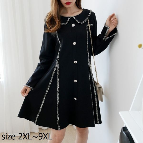 casual dresses size 8xl 9xl plus dress for women elegant o neck black loose female long sleeve vestidos chic, Black;gray
casual dresses size 8xl 9xl plus dress for women elegant o neck black loose female long sleeve vestidos chic, Black;gray