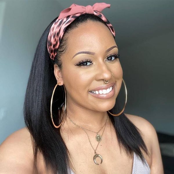 lace wigs headband wig human hair for women brazilian straight with full machine made no frontal, Black;brown
lace wigs headband wig human hair for women brazilian straight with full machine made no frontal, Black;brown