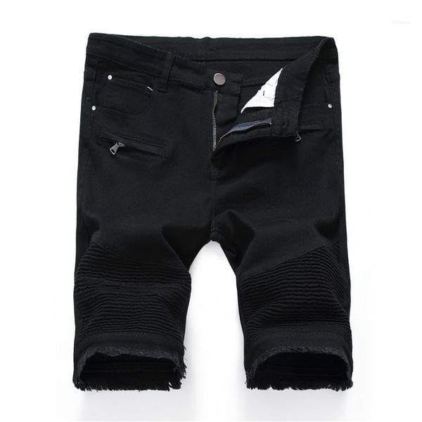 designer regular mens shorts stretch holes mens jean shorts summer straight knee length, Blue
designer regular mens shorts stretch holes mens jean shorts summer straight knee length, Blue
