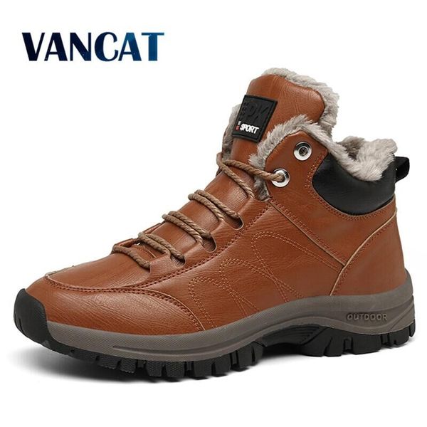fashion warm fur men's snow boots split leather men's boots outdoor waterproof winter men ankle size 46, Black
fashion warm fur men's snow boots split leather men's boots outdoor waterproof winter men ankle size 46, Black
