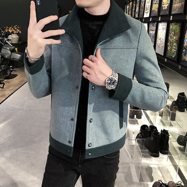 blue coat men's autumn winter woolen jacket men's jacket korean style short woolen abrigo largo hombre mens pea coat, Black
blue coat men's autumn winter woolen jacket men's jacket korean style short woolen abrigo largo hombre mens pea coat, Black