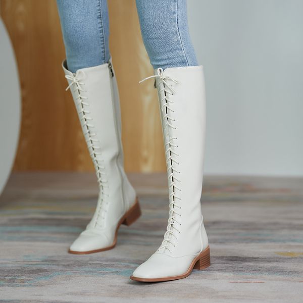 boots platform chunky med heels motorcycle genuine leather western party basic shoes woman cross tied women knee, Black
boots platform chunky med heels motorcycle genuine leather western party basic shoes woman cross tied women knee, Black
