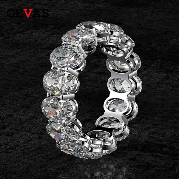 oevas 100% 925 sterling silver 5*7mm oval cut full eternity ring for women sparking high carbon diamond wedding fine jewelry, Golden;silver
oevas 100% 925 sterling silver 5*7mm oval cut full eternity ring for women sparking high carbon diamond wedding fine jewelry, Golden;silver