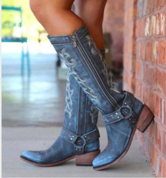 women knee high boots chaussure mid heels booties plus size vintage pu leather gladiator shoes woman zapatos mujer sapato d1915, Black
women knee high boots chaussure mid heels booties plus size vintage pu leather gladiator shoes woman zapatos mujer sapato d1915, Black