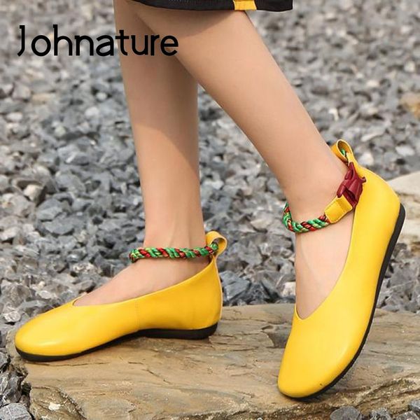 johnature flats women shoes spring 2020 new genuine leather buckle strap round toe shallow casual handmade soft ladies shoes, Black
johnature flats women shoes spring 2020 new genuine leather buckle strap round toe shallow casual handmade soft ladies shoes, Black